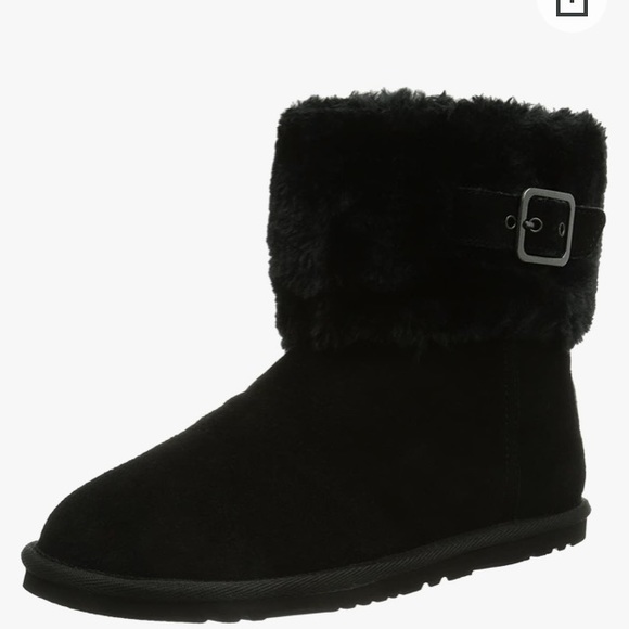 Skechers Star Shooter Skyward Suede & Fur-lined Black Boots NWT - Picture 11 of 12